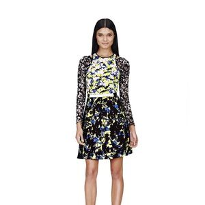 Peter Pilotto for Target Black Dress with Yellow & Blue Floral Accents